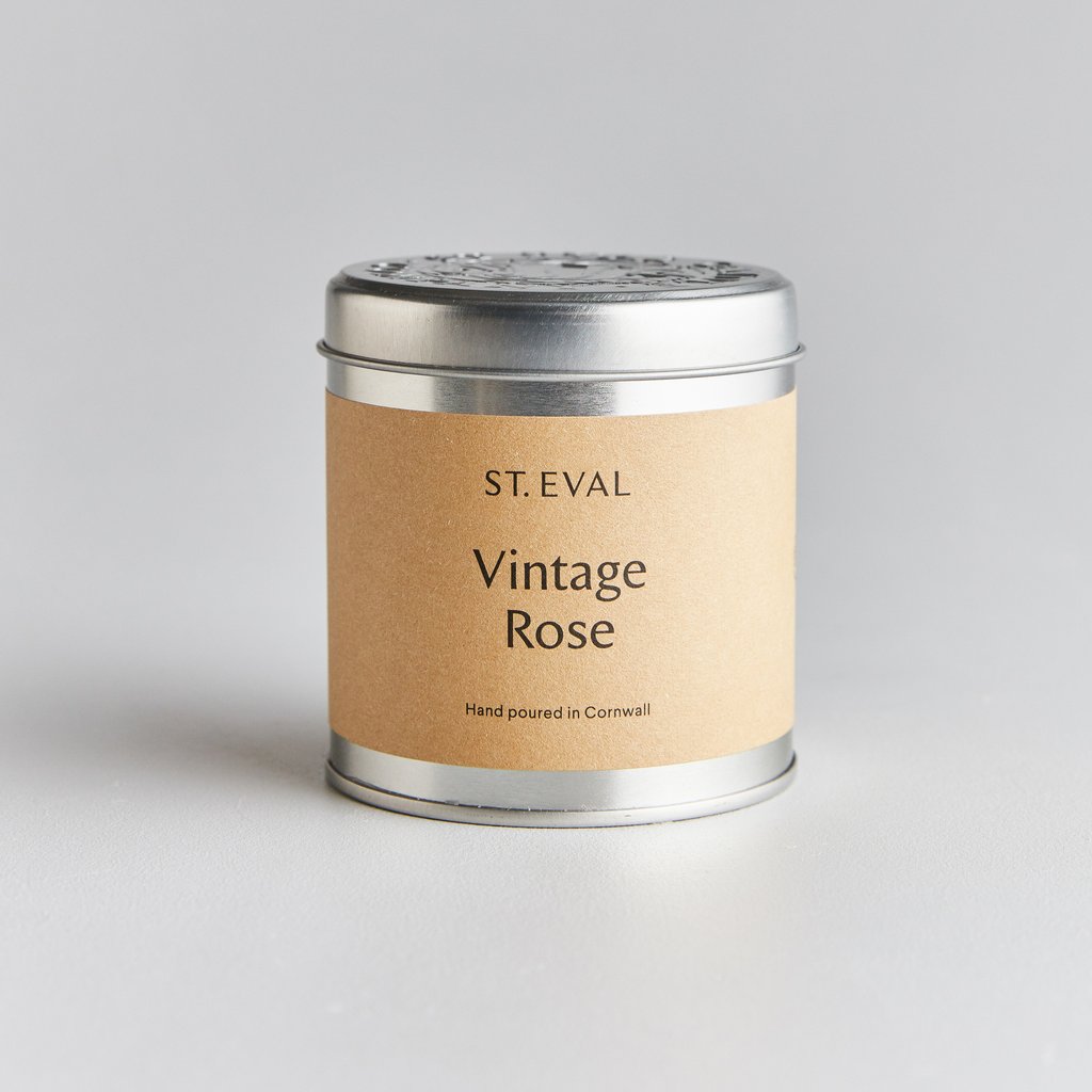 Vintage Rose Tin Candle