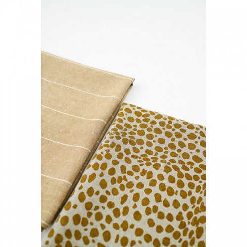 Mustard Animal Print Tea Towel Pack