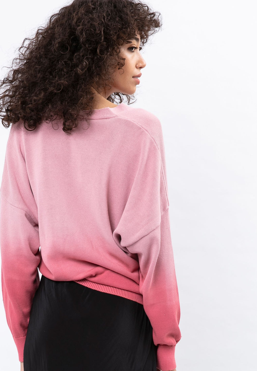 Pink Dip Dye Coral Jumper