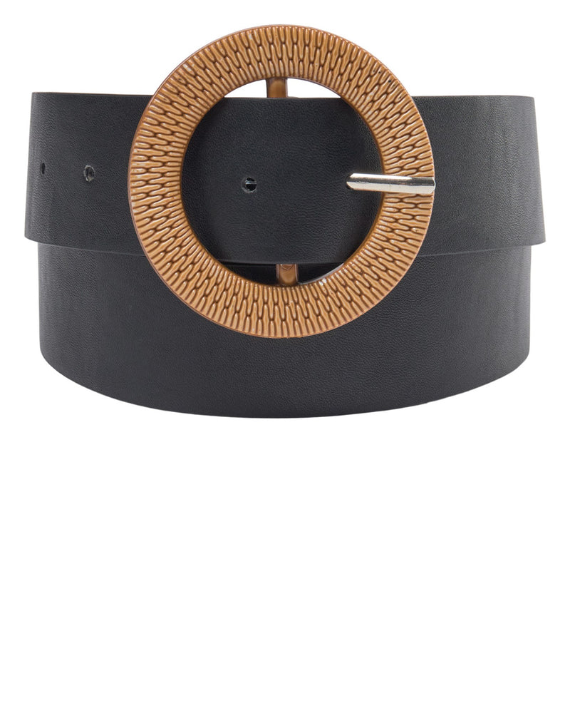 NUAUGUSTINA BELT  - Caviar