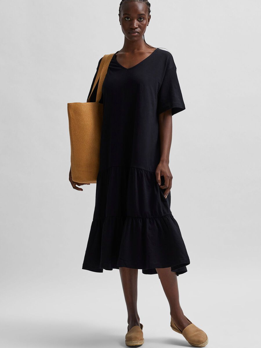 2/4 Midi Dress - Black