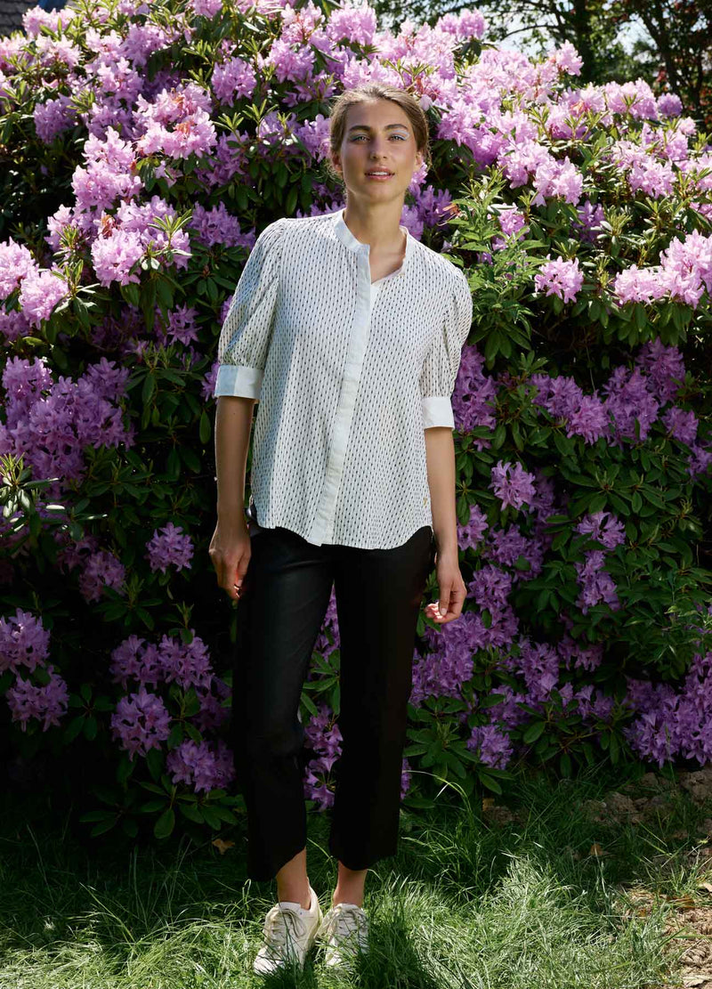 White Blouse With Stripes