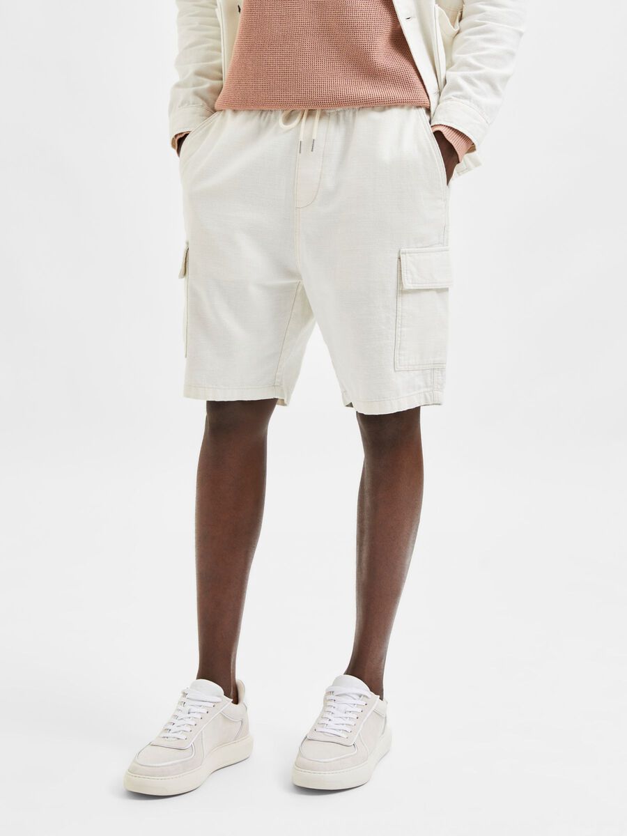 LOOSE FIT PORTLAND SHORTS - Egret