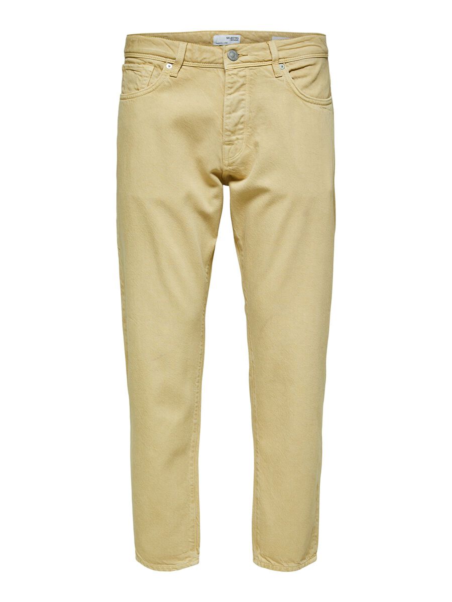 Sand Coloured Cropped Jeans