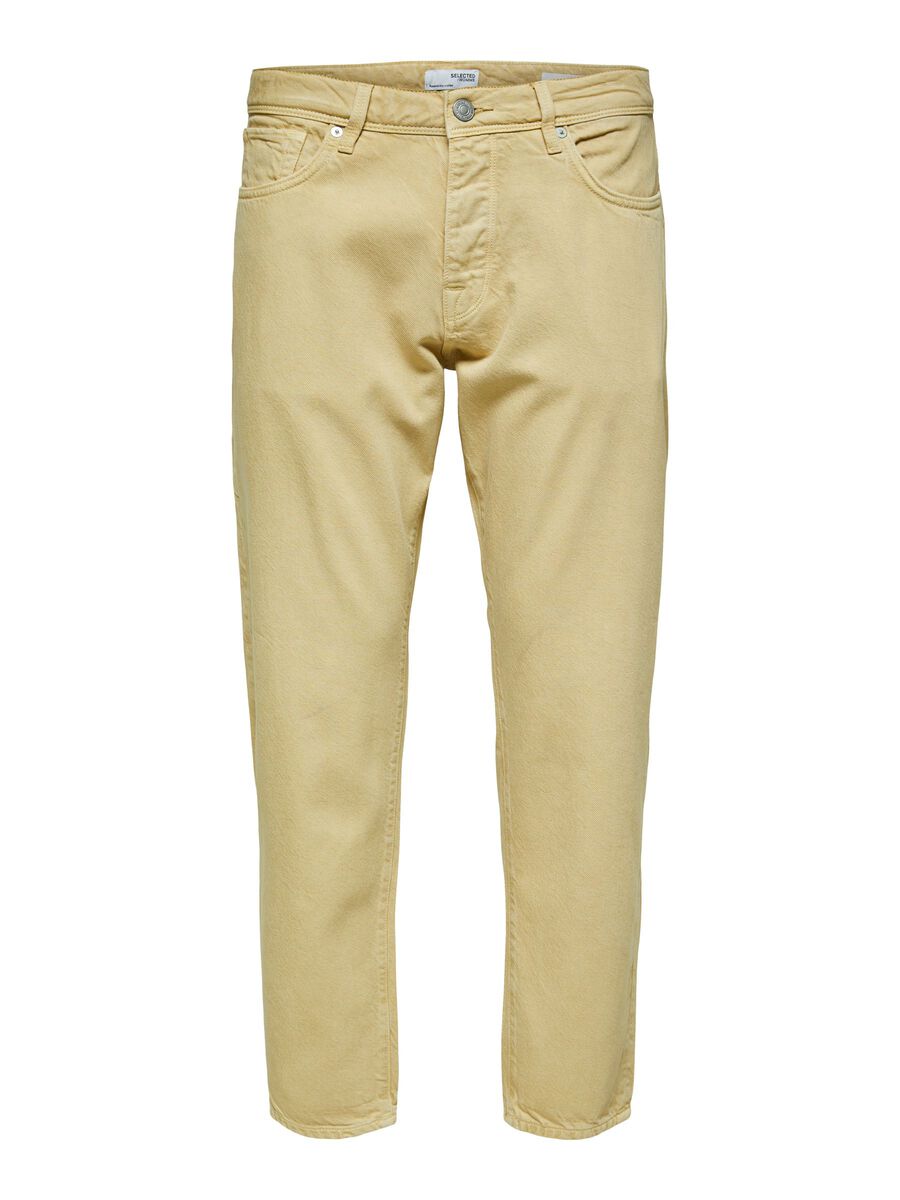 CROPPED JEANS - SAND