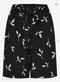 PRINTED HW SHORTS - Black