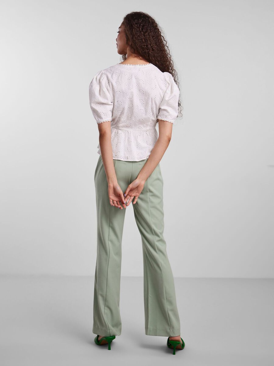 YASZEPLA WRAP BLOUSE - White