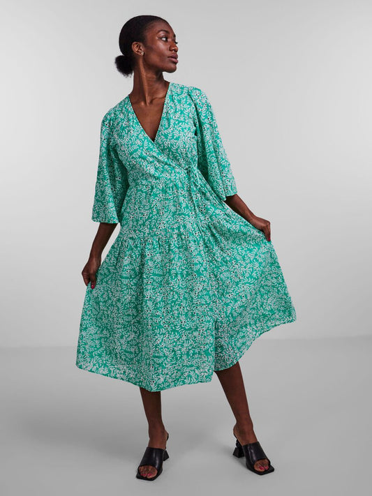 Yasflick Wrap Dress - Simply Green