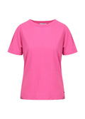 T-shirt With Pleats - Diva Pink