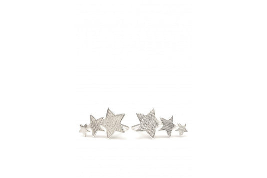 Silver shooting star earrings - Pernille Corydon