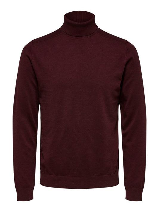 knitted roll neck - wine tasting melange