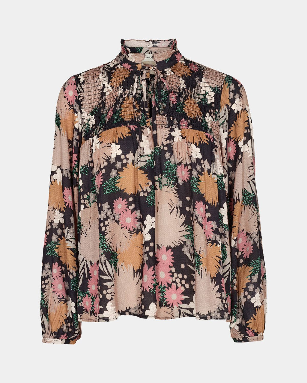 Black Blouse with Floral Print