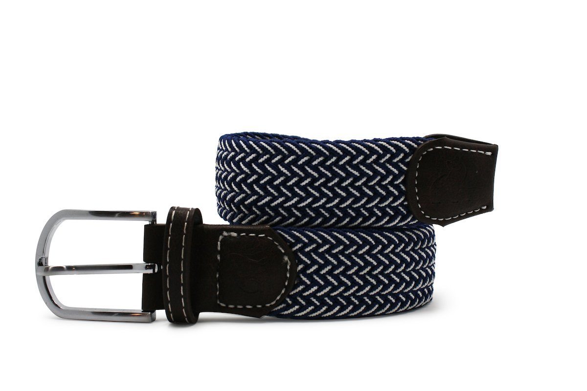 Recycled Woven Belt - Navy Fine Weave