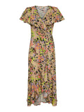 YASEMMY 2/4 LONG WRAP DRESS