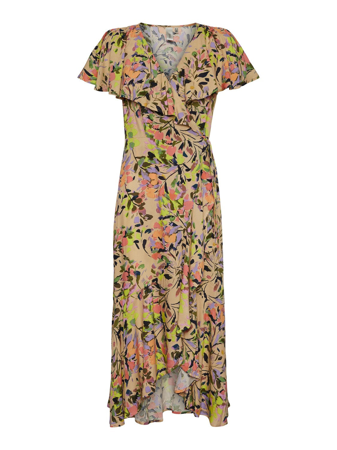 YASEMMY 2/4 LONG WRAP DRESS S