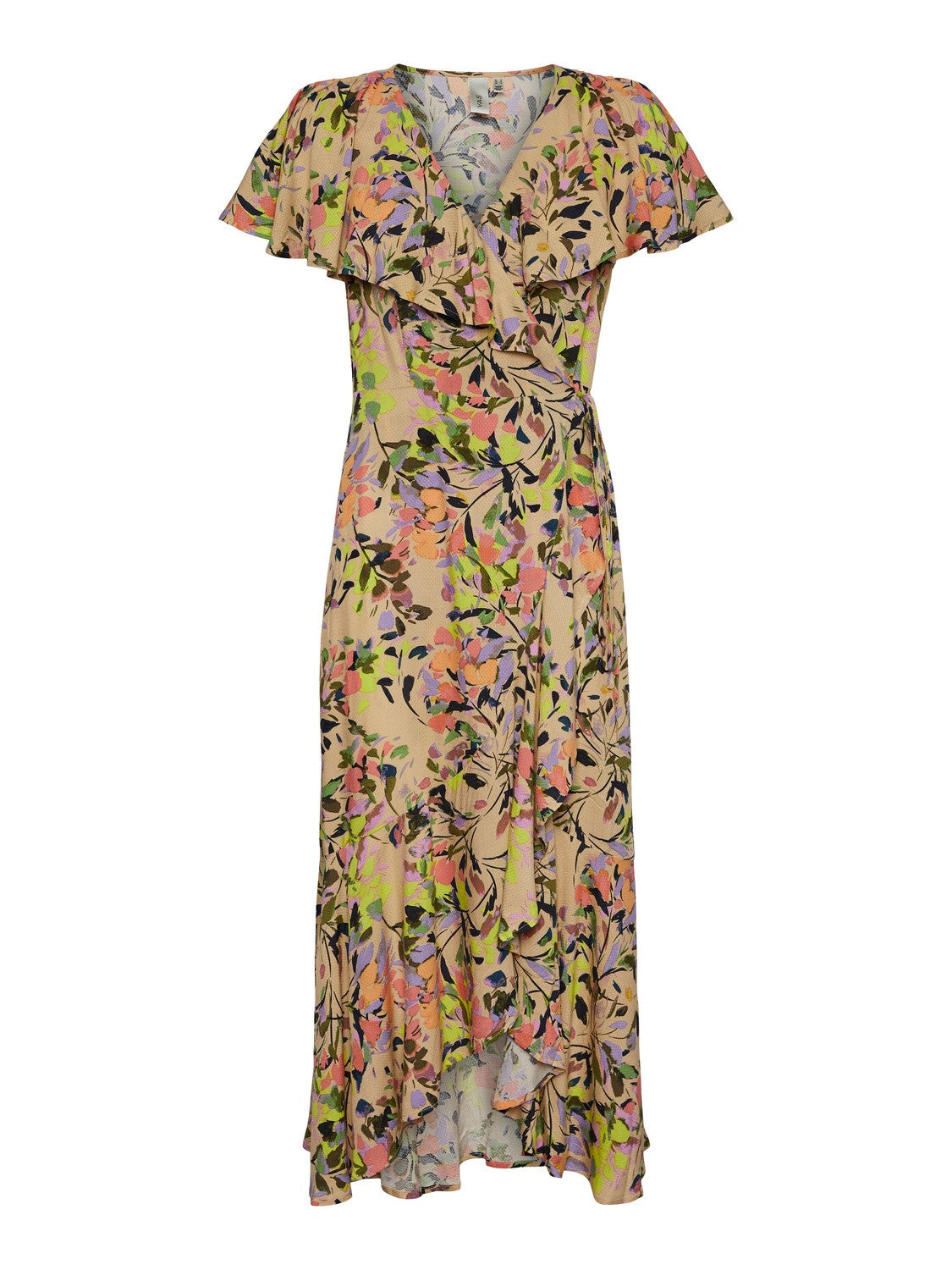 YASEMMY 2/4 LONG WRAP DRESS