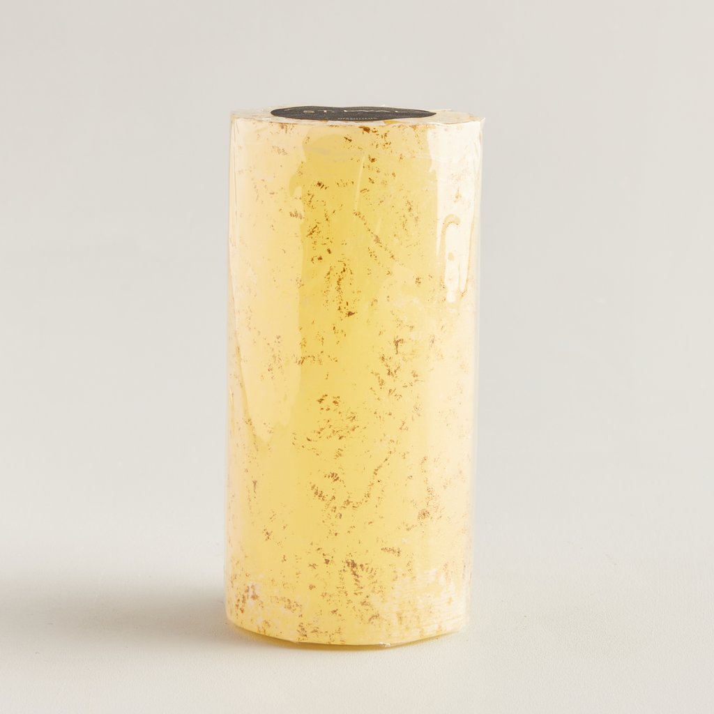 Inspiritus Scented Gold Marbled Pillar Candle