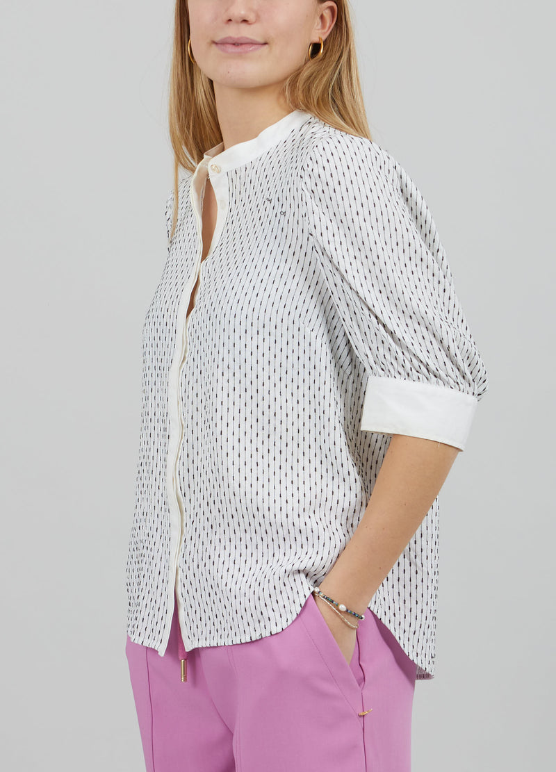 White Blouse With Stripes