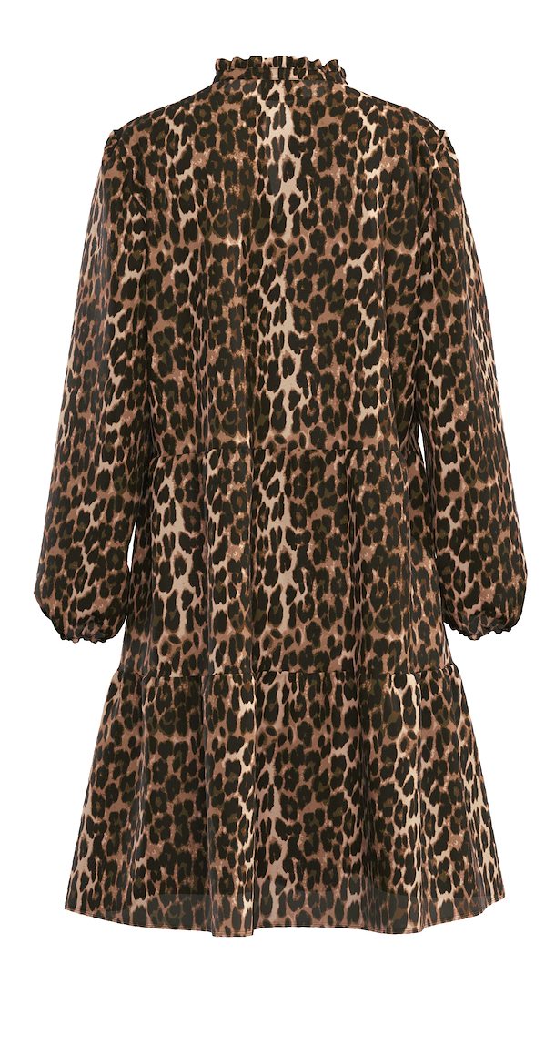 Eda Dress - Chocolate Brown Leo Print