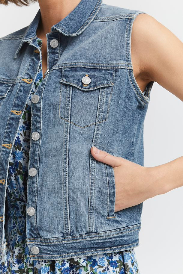 FRCUT DENIM WAISTCOAT