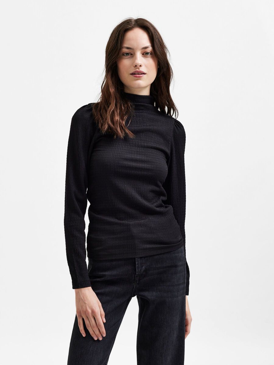 LONG SLEEVE TOP - Black