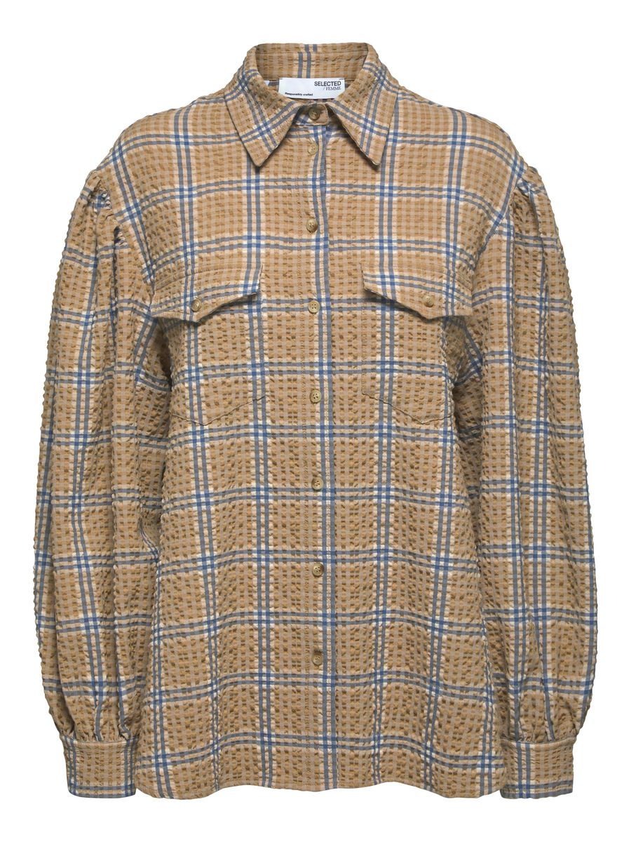 Long Checked Shirt - Nomad/Blue