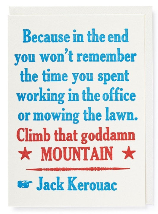 Climb that Mountain Card