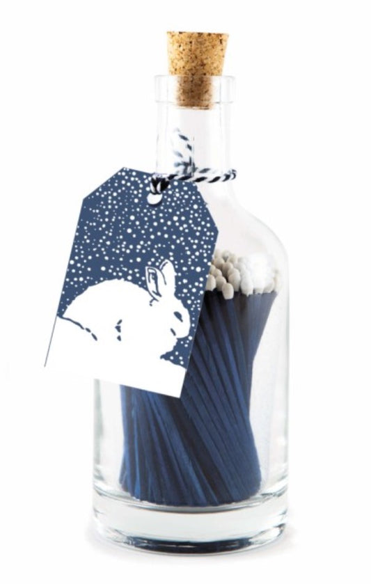 Luxury Glass Bottle Matches - Snow Rabbit