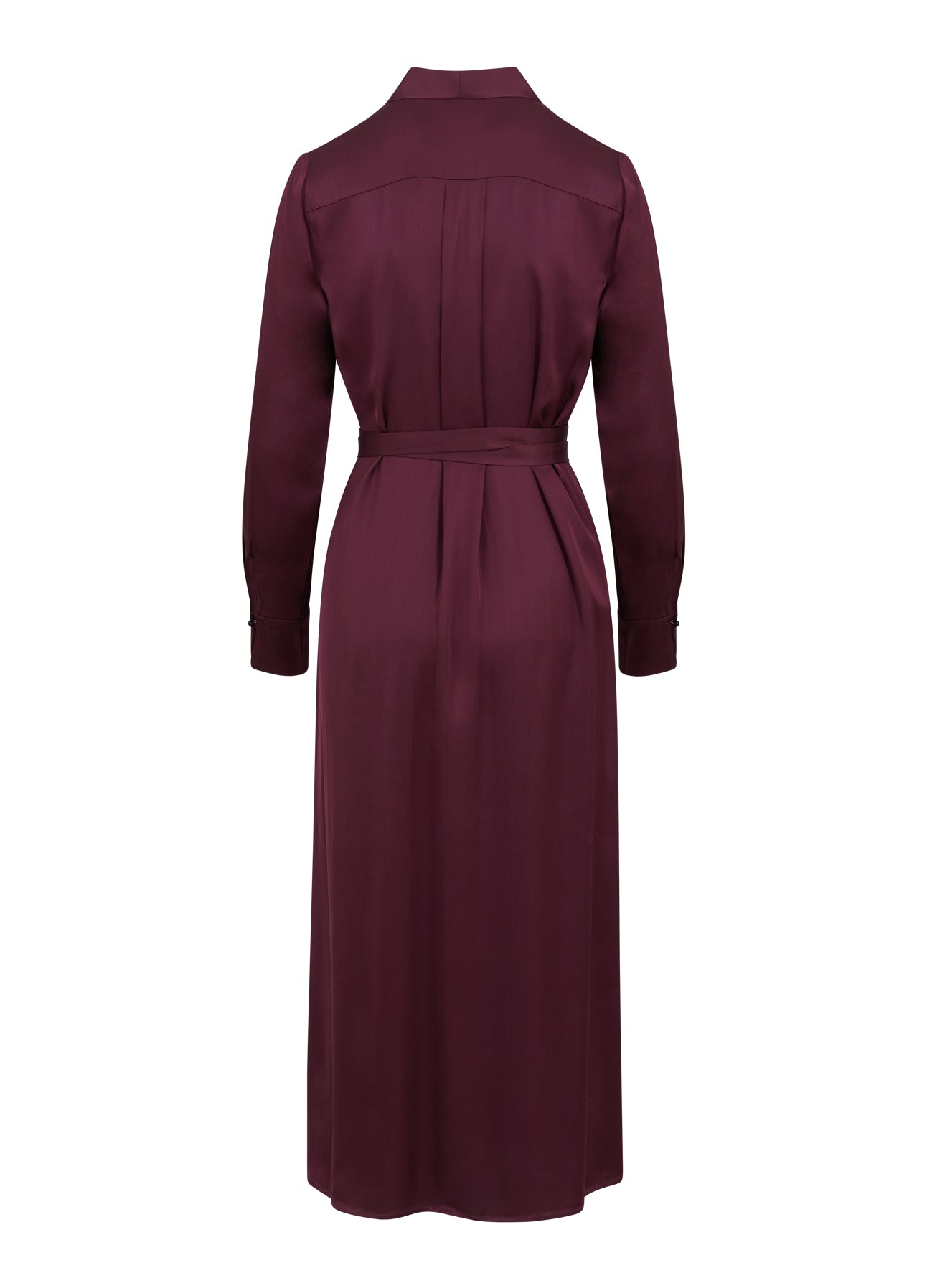 dress with v-neck gatherings - Bordeaux