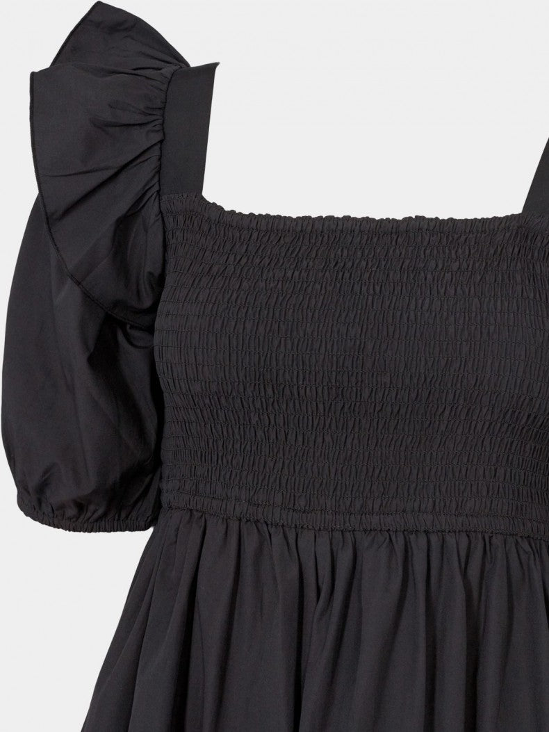 Puff Sleeve Dress - Black