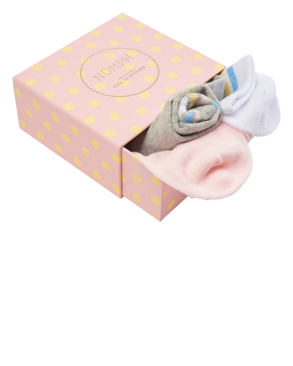 Numph Multipack Nusporty Socks - Pink, Grey & White