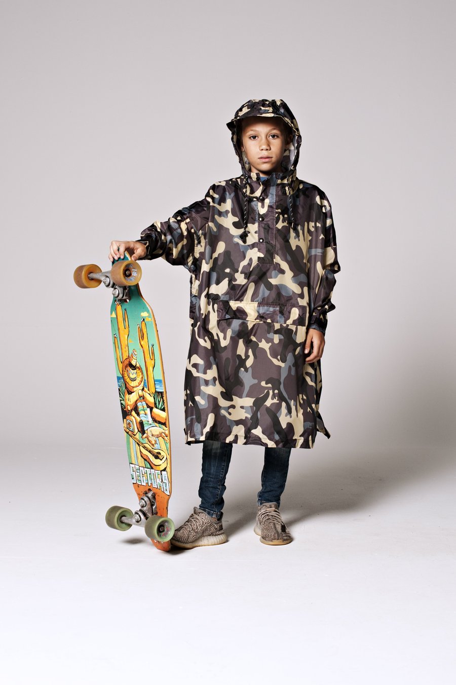 Kids Camo Poncho
