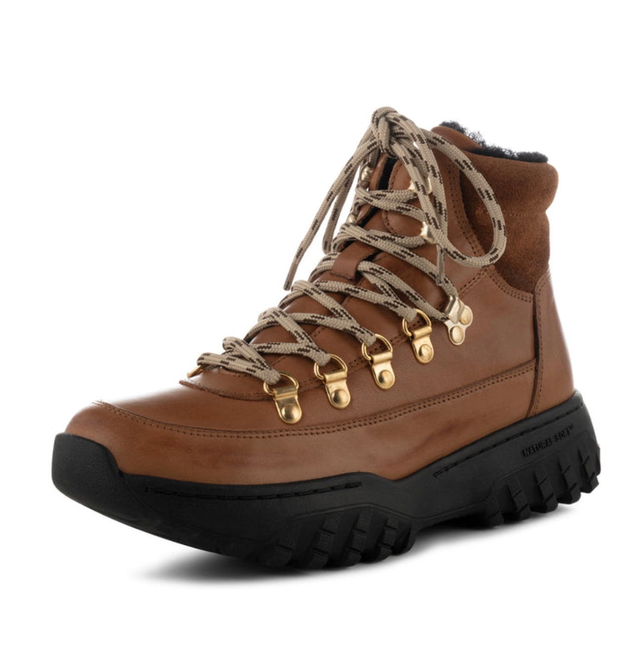 Iris Track Leather Boot - Tan