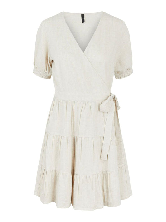 YASFLAXA WRAP DRESS - Beige