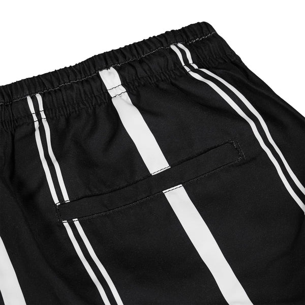 Stripe Swim Shorts - Pinstripe Black
