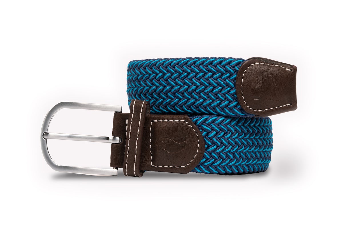 Recycled woven belt - royal blue/ fine weave