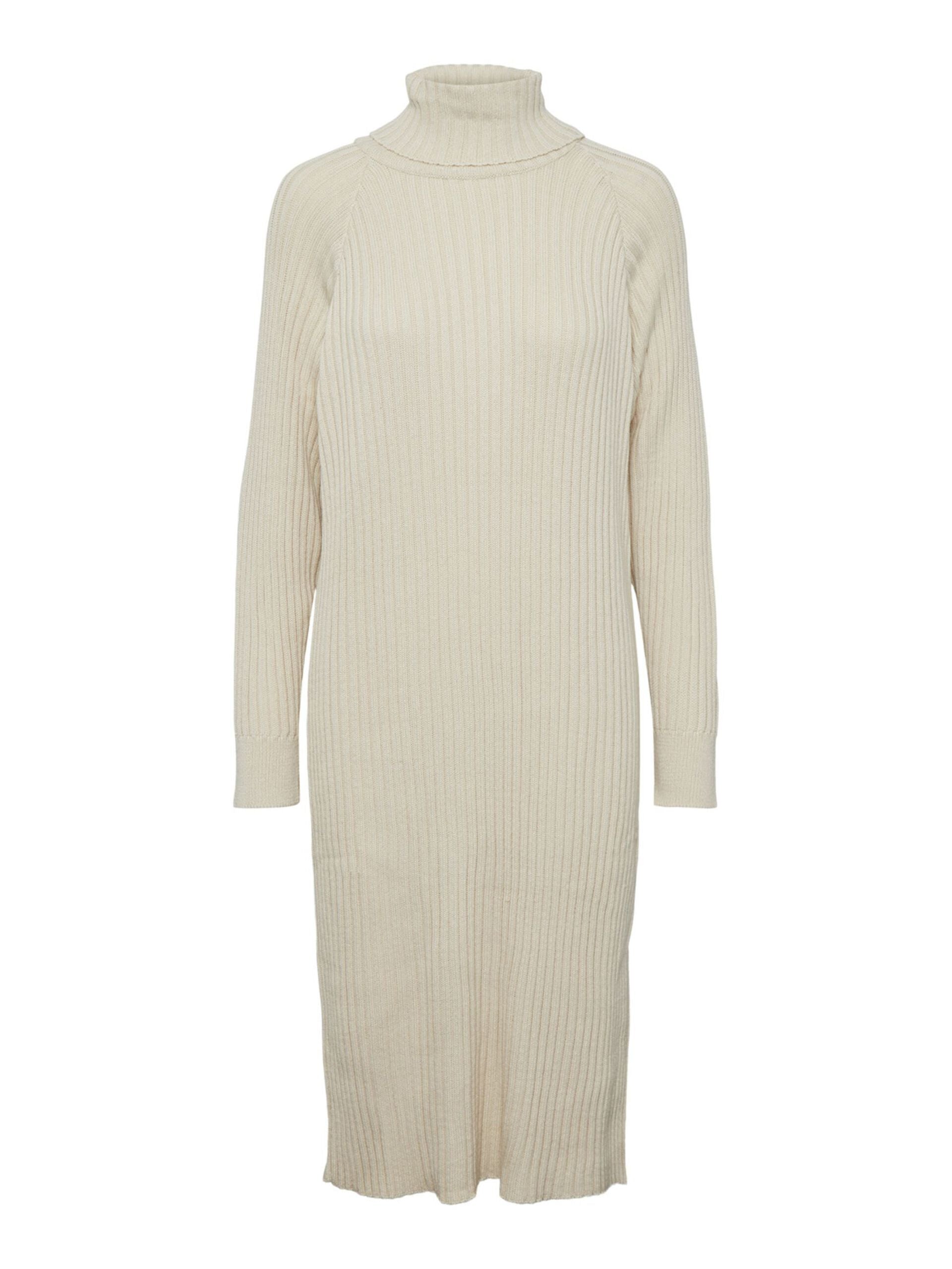 YASMAVI KNIT ROLL NECK DRESS - Birch