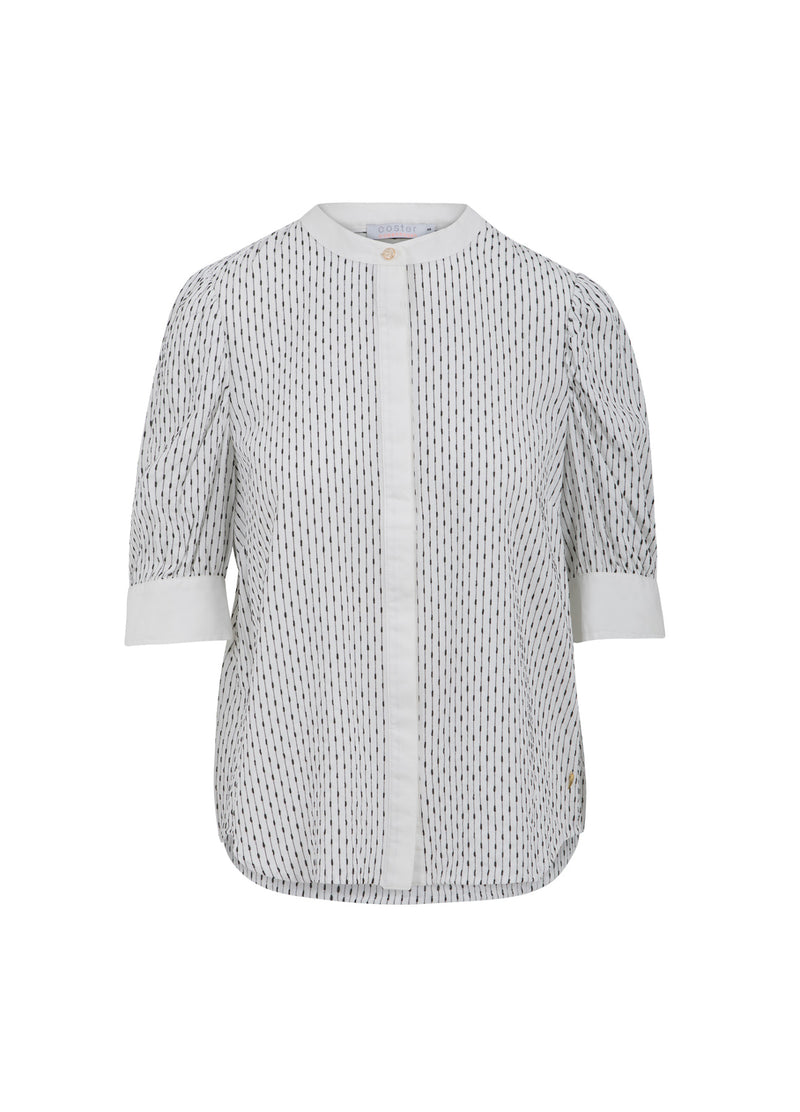 White Blouse With Stripes