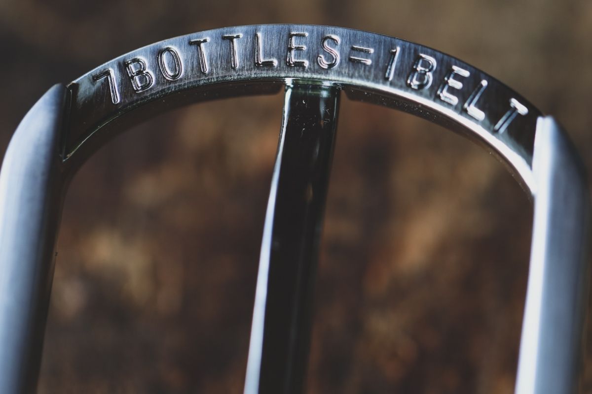 Recycled Woven Belt - Navy/Orange Spot