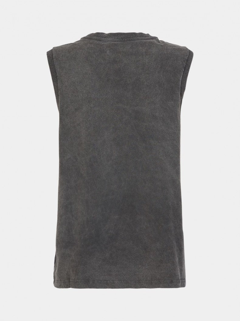 Black Top With Gold Logo