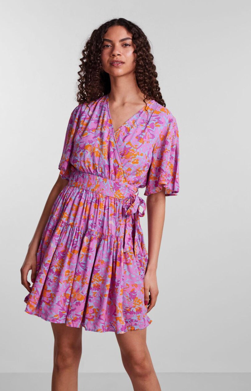 YASOPTIMO 2/4 WRAP DRESS - Kentucky Blue