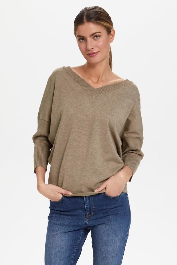 KilaSZ V-neck Pullover - Atmos Melange