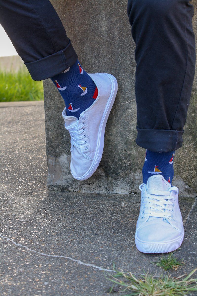 Sailing Boat Bamboo Socks