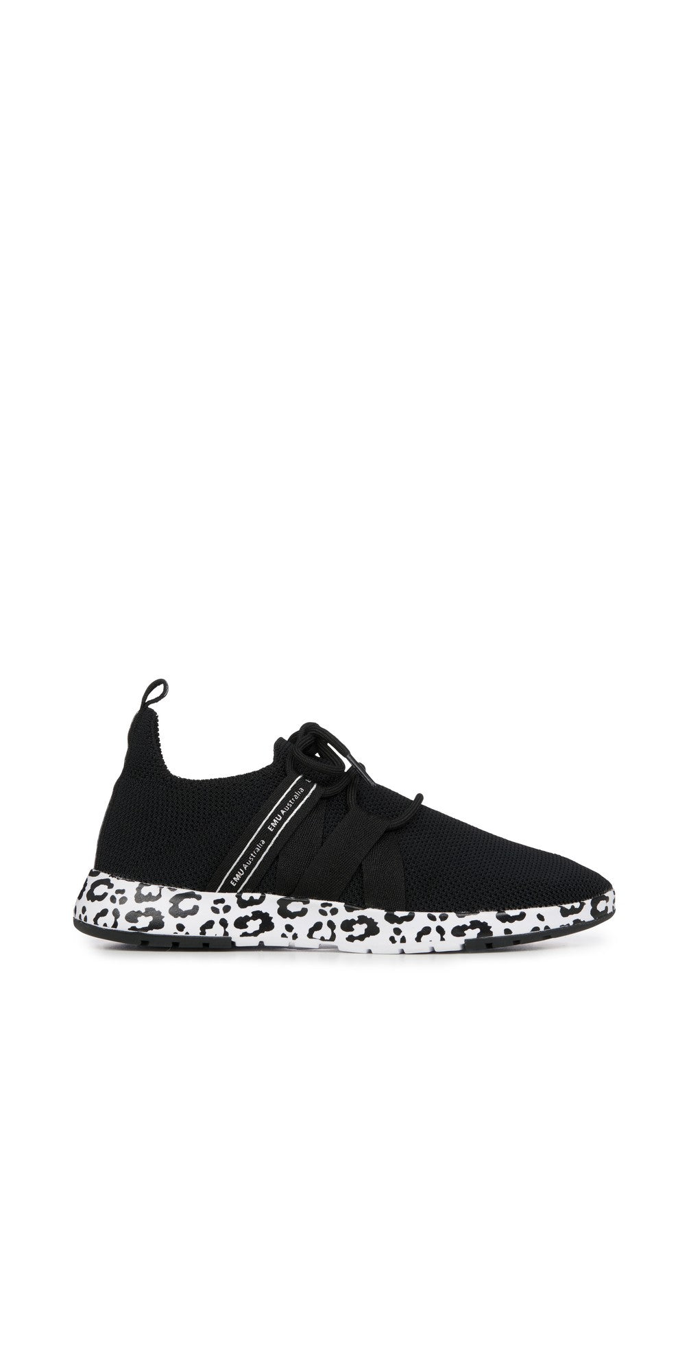 Leura Black/Leopard Print Trainers