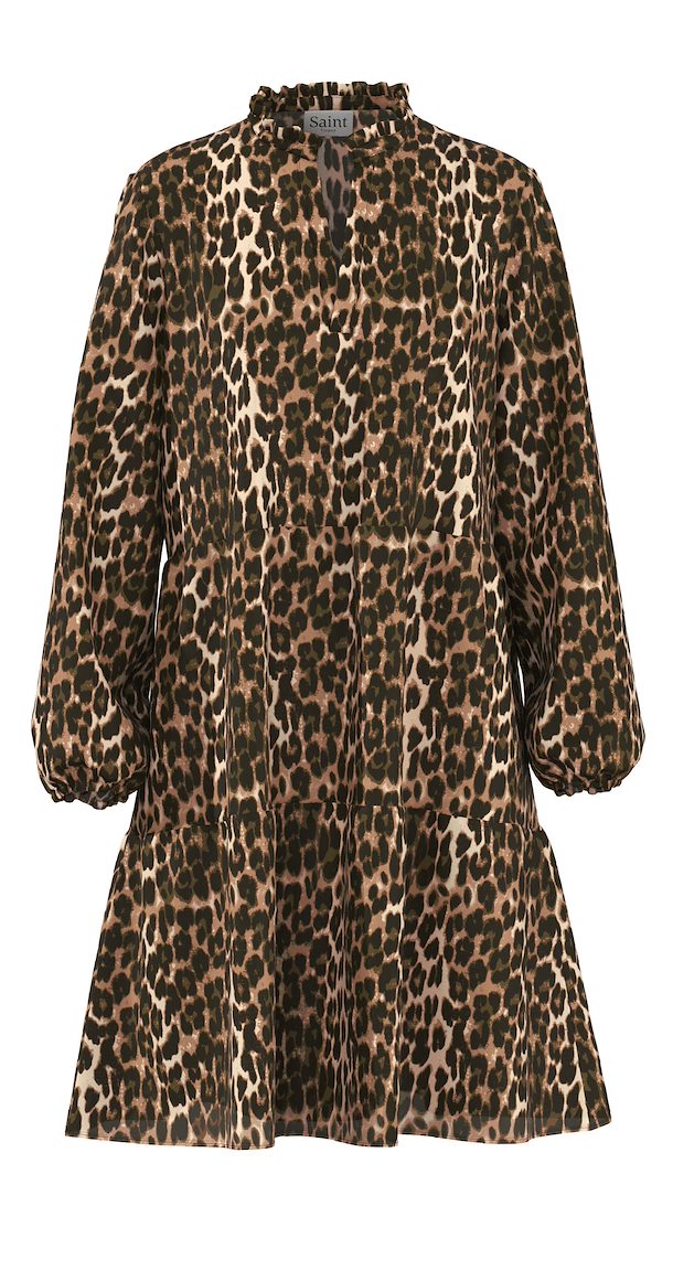 Eda Dress - Chocolate Brown Leo Print