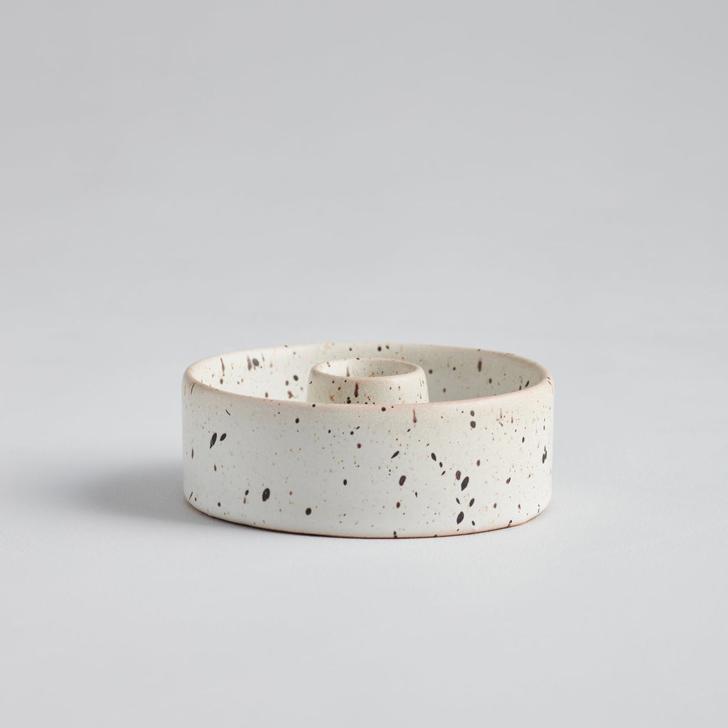 Stone Speckled Candle Holder