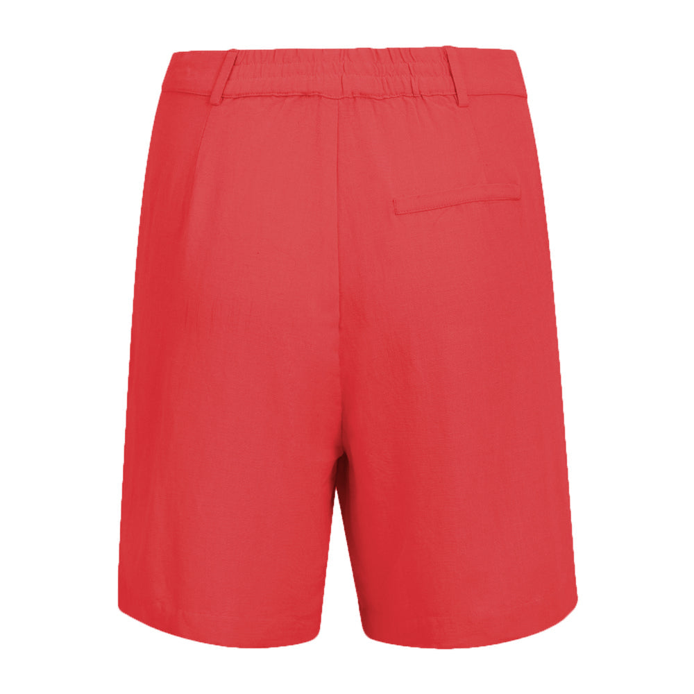 Red Linen Shorts