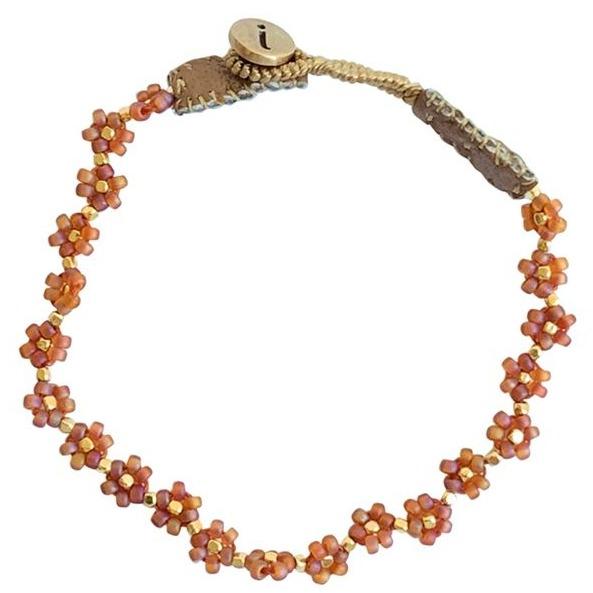 Cap Flower Bracelet - Orange