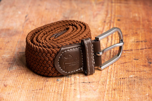 Recycled Woven Belt - Brown