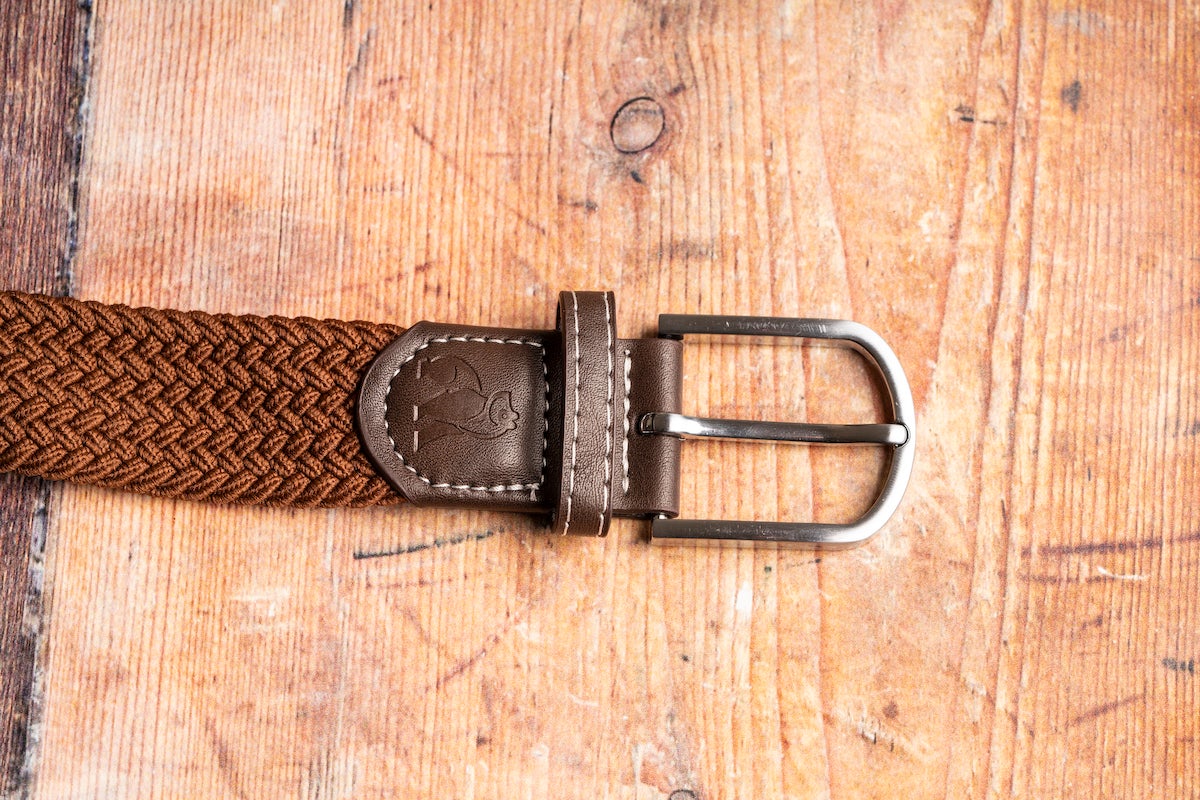 Recycled Woven Belt - Brown